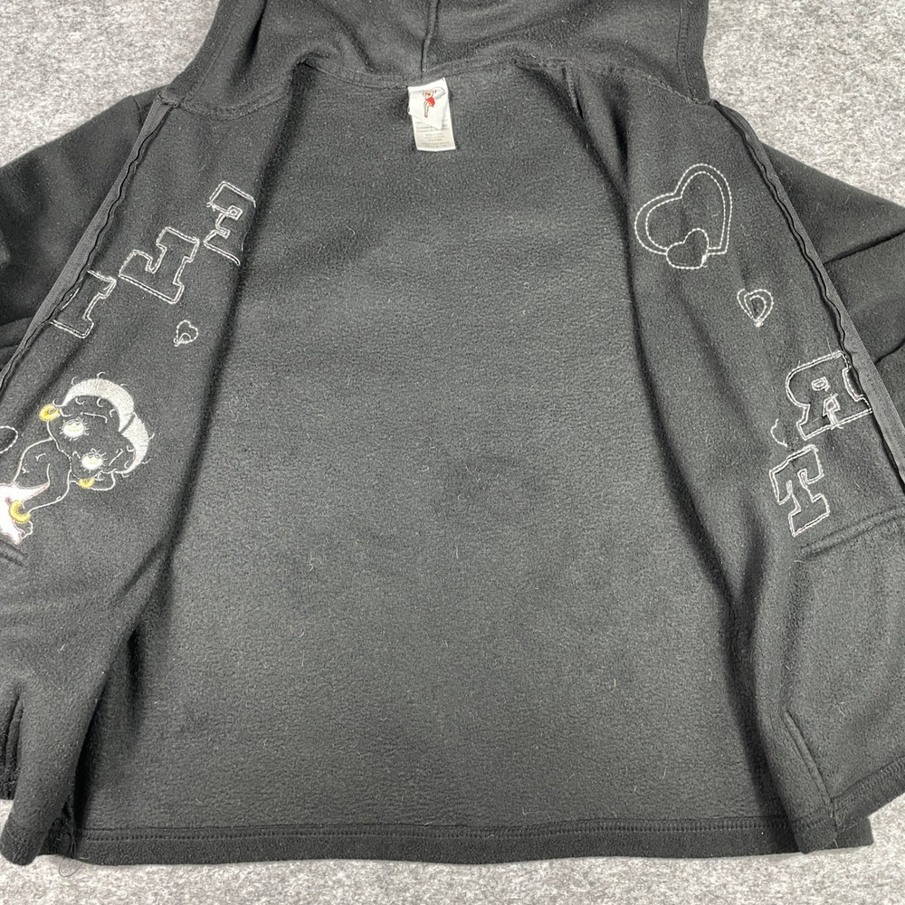 Betty Boop Fleece Hoodie Girls XL 16/18 Black Flirt Plaid Hearts Full Zip 2011 - Picture 5 of 12